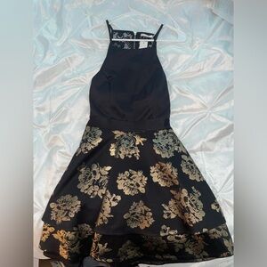 Francesca’s Black & Gold Party Dress